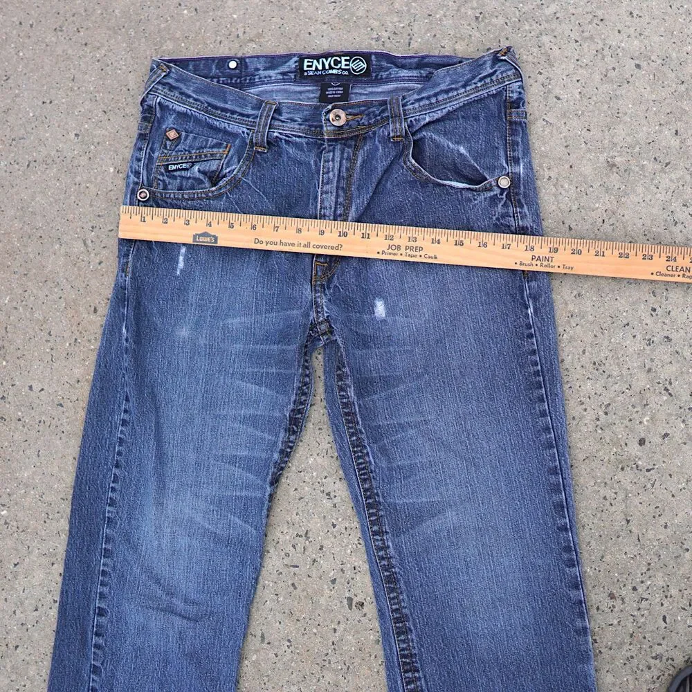 Vintage Y2K Enyce Jeans Size 34 Low Rise Relaxed Fit 100% Cotton Denim Hip Hop